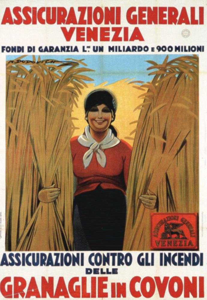 M. Dudovich, “Assicurazioni Generali”, 1926 (stampa Star-IGAP, Milano), 140x100 cm.